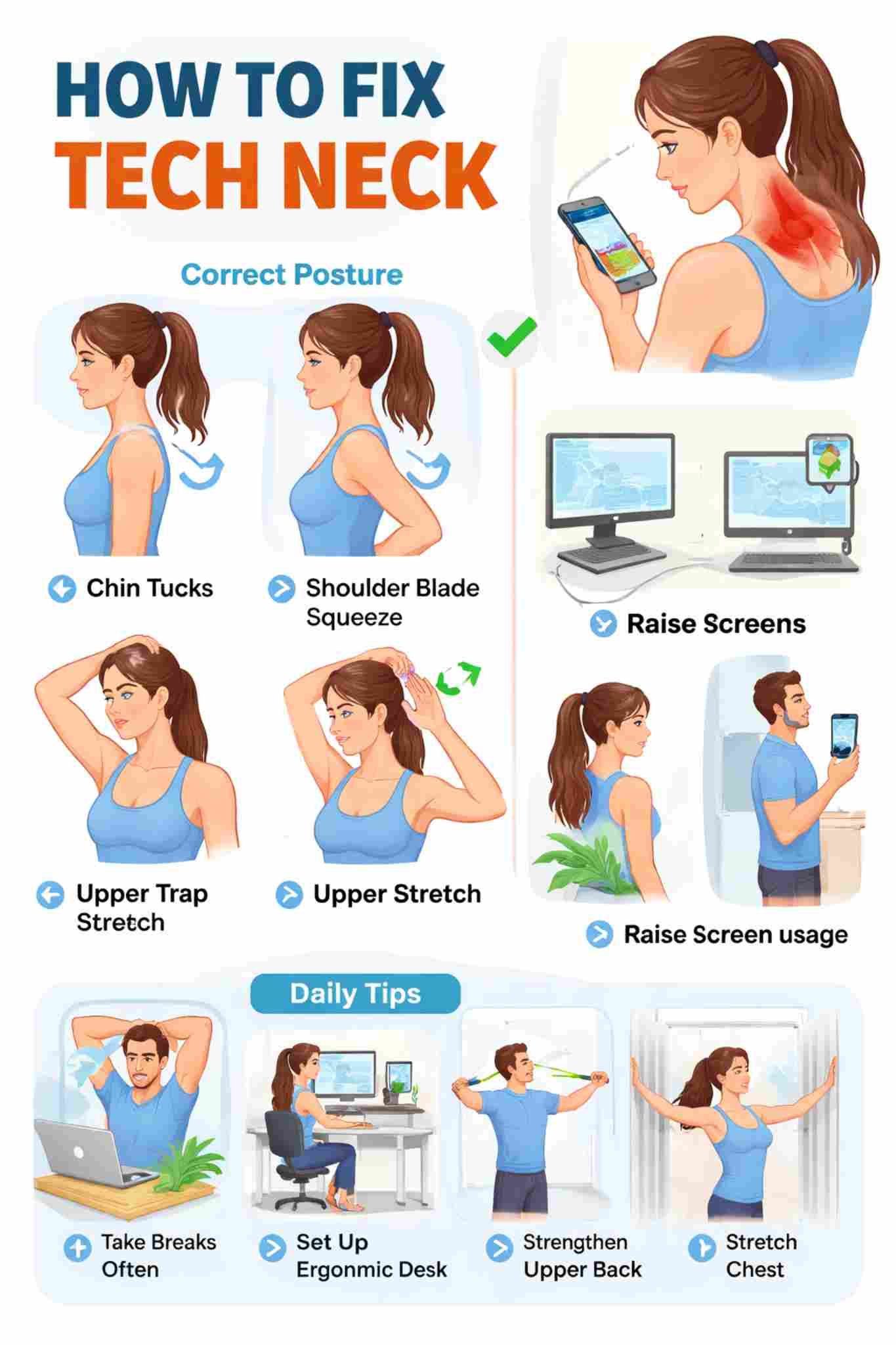 How to Fix Tech Neck
